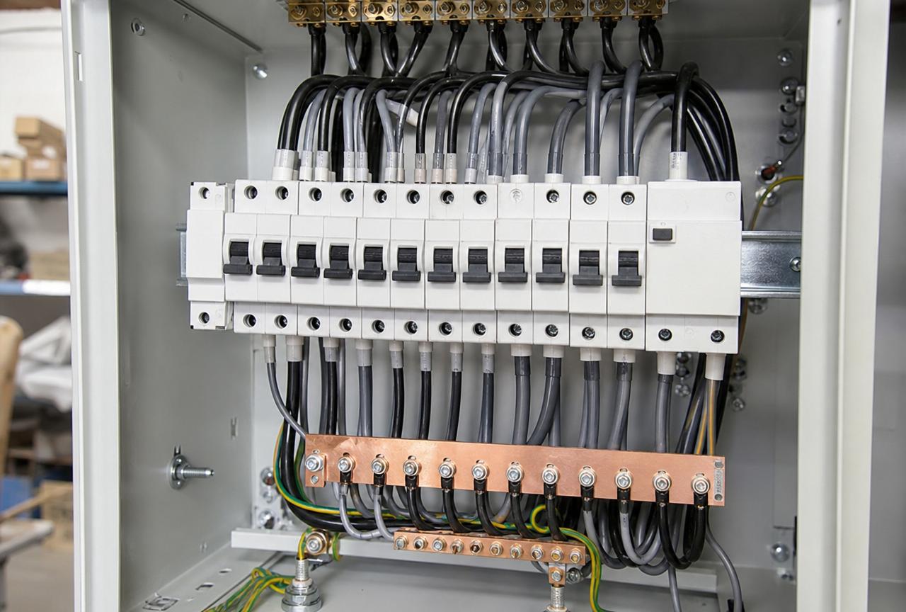 Machine power and isolator install for CNC machinery